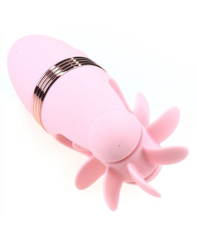 Stimulateur de clitoris rotatif Magic Roll 13cm Rose pas cher