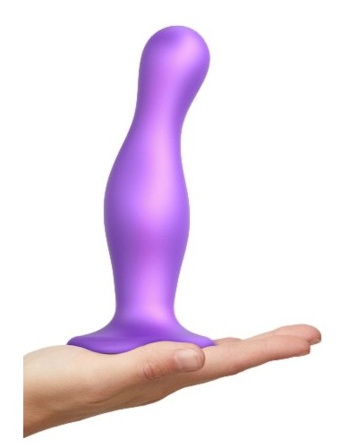 Plug Silicone Curvy Strap-On-Me L 15 x 4.6cm Violet pas cher