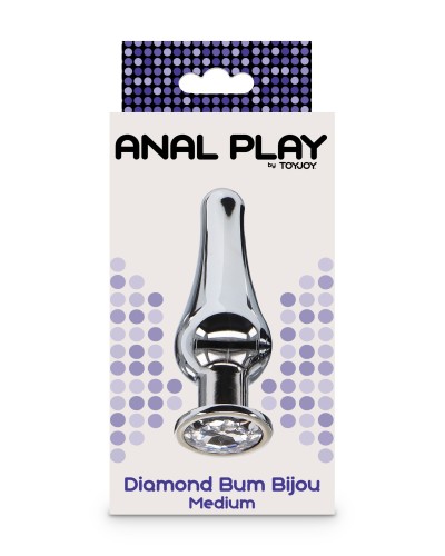 Plug Bijou anal Diamond Bum M 10 x 3.4cm pas cher