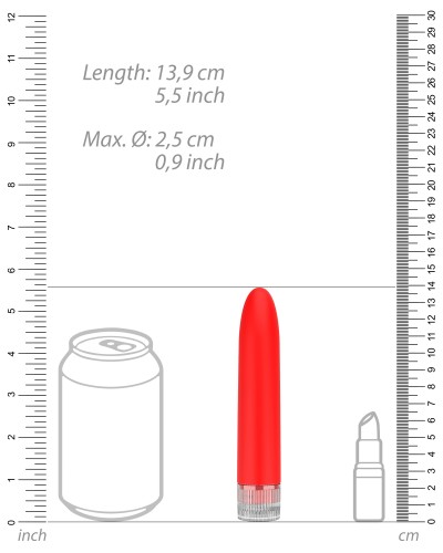 Mini Vibro Eleni 14cm Rouge pas cher