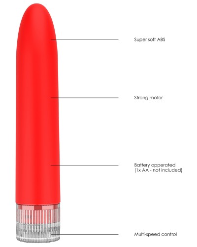 Mini Vibro Eleni 14cm Rouge pas cher