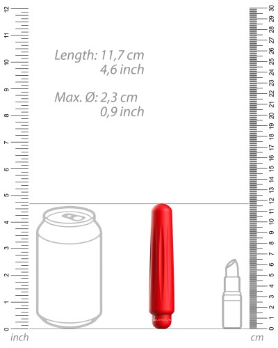 Mini Vibro Delia 12cm Rouge pas cher