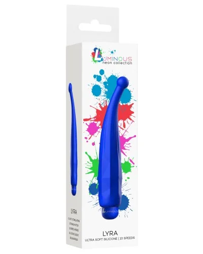 Mini vibro Lyra 15cm Bleu pas cher