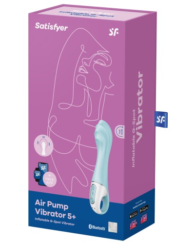 Vibro gonflable Air Pump Vibrator 5+ Satisfyer 12 x 3.5cm pas cher