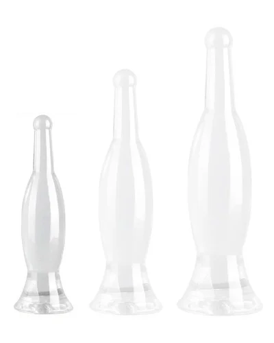 Plug transparent Bottle S 18 x 4.5cm pas cher