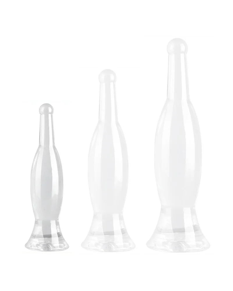 Plug transparent Bottle S 18 x 4.5cm pas cher