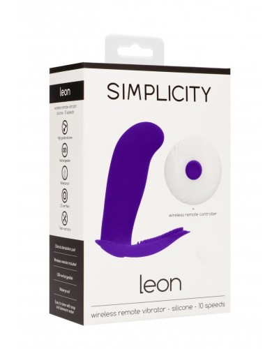 Stimulateur vibrant LEON 8.5 x 3cm Violet pas cher