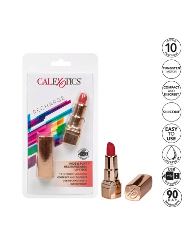 Vibro Lipstick 8cm Rouge pas cher