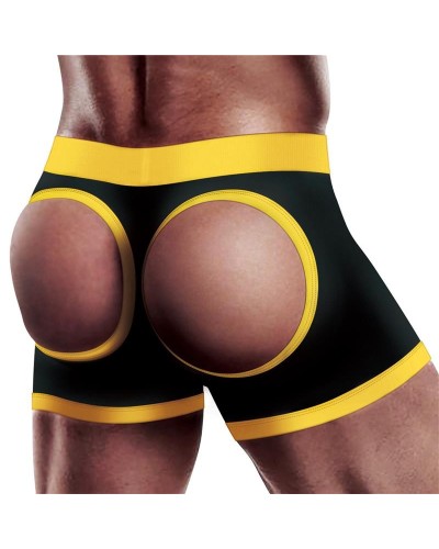 Boxer Bottomless pour Gode Horny Strapon Noir Taille M/L