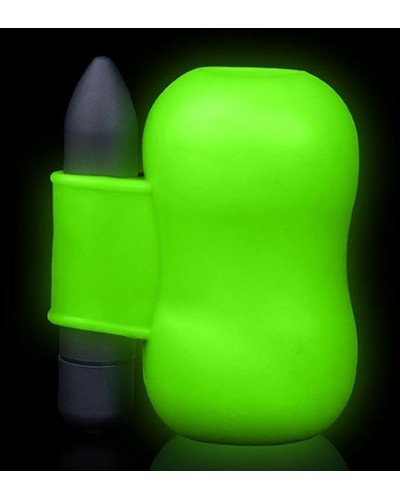 Gaine de masturbation vibrante phosphorescente Glow Jerk 9cm