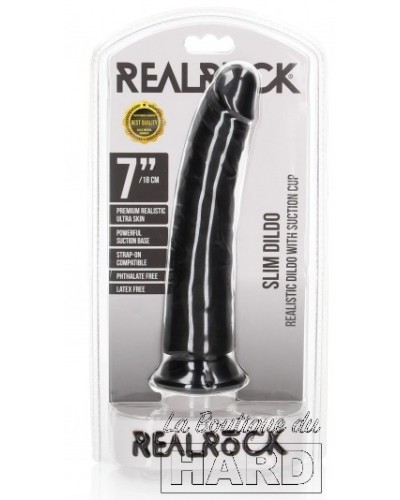 Gode Slim Dildo 18 x 4.2cm Noir