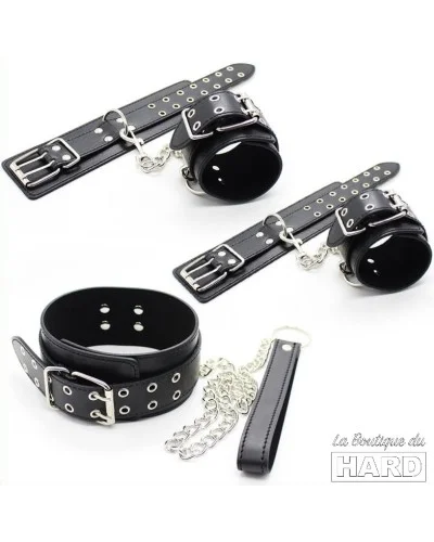 Kit Menottes et Collier Double Pin Noir