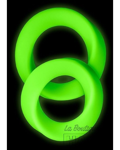 Lot de 2 Cockrings phosphorescents Glow Ring 33mm