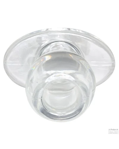 Ass Tunnel Plug Silicone Transparent Extra-Large 9 x 7 cm pas cher