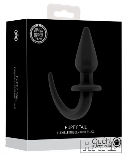 Plug Queue de chien Puppy Plug 9 x 4cm Noir