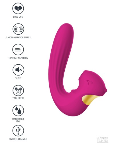 Stimulateur de clitoris et point G Celestial 15cm Violet