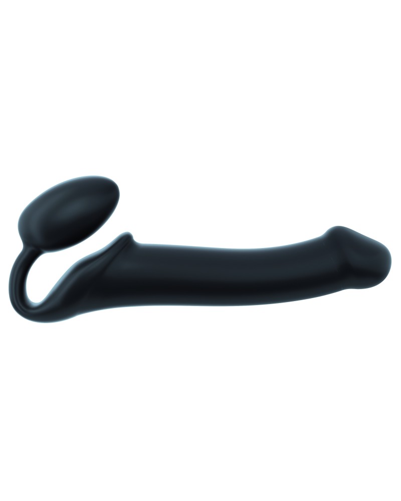 Gode + Plug STRAP-ON-ME Bendable L 16 x 3.7 cm Noir pas cher