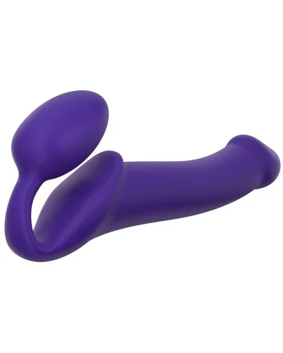 Gode + Plug STRAP-ON-ME Bendable L 16 x 3.7 cm Violet pas cher