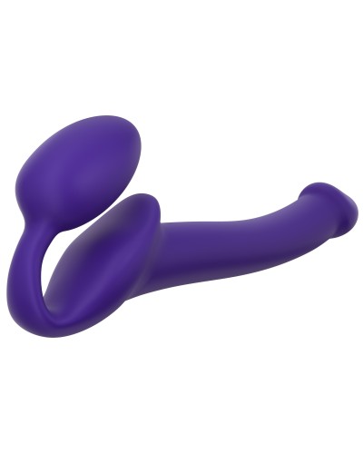 Gode + Plug STRAP-ON-ME Bendable S 15 x 3.5 cm Violet pas cher