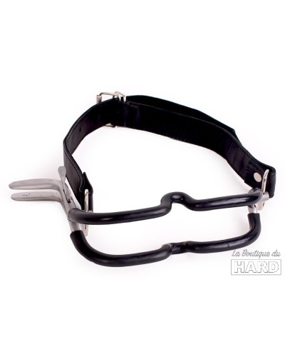 Embout Hackamore (bâillon De Nez) En Cuir Et Acier