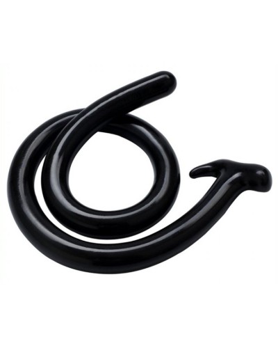 Gode long Mega Snake 100 x 3cm Noir pas cher