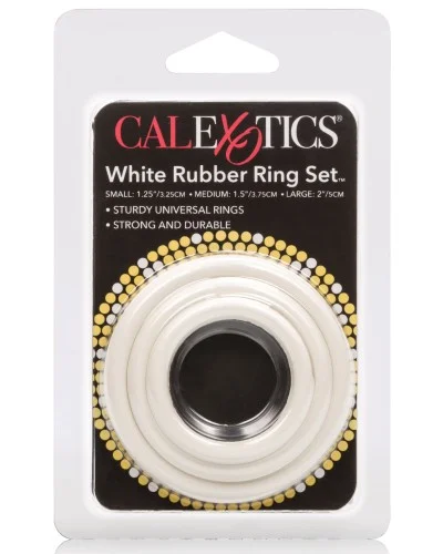 Lot de 3 cockrings souples Blanc pas cher