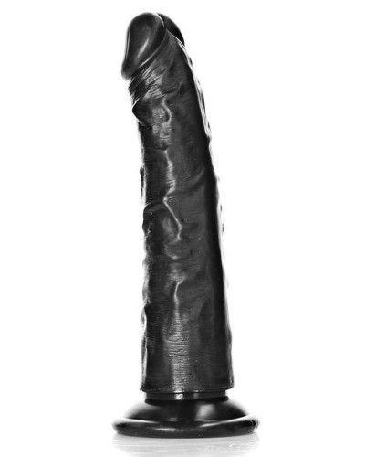 Gode Slim Dildo RealRock 15.5 x 3.8cm Noir pas cher