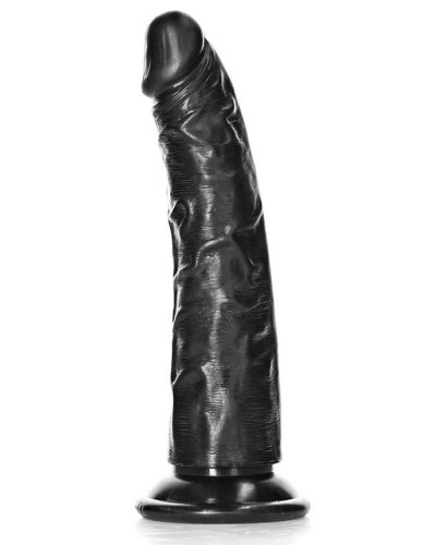 Gode Slim Dildo RealRock 15.5 x 3.8cm Noir pas cher