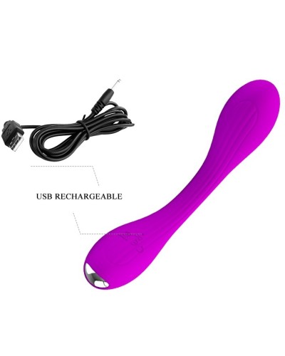 Vibromasseur souple Yedda Pretty Love 17 x 2.7 cm Violet pas cher