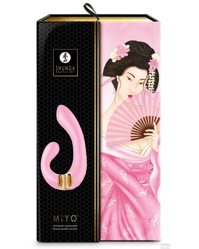 Double stimulateur intime Shunga Miyo Rose pas cher