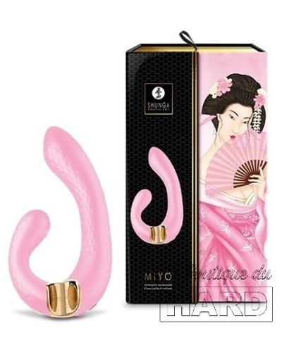 Double stimulateur intime Shunga Miyo Rose pas cher