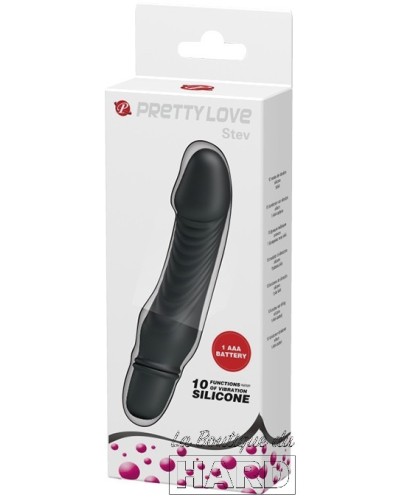 Vibromasseur Stev Pretty Love 11 x 2.8 cm Noir pas cher