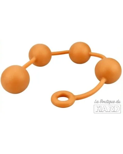 Boules anales en silicone Ass Orange 50 x 5.5cm pas cher