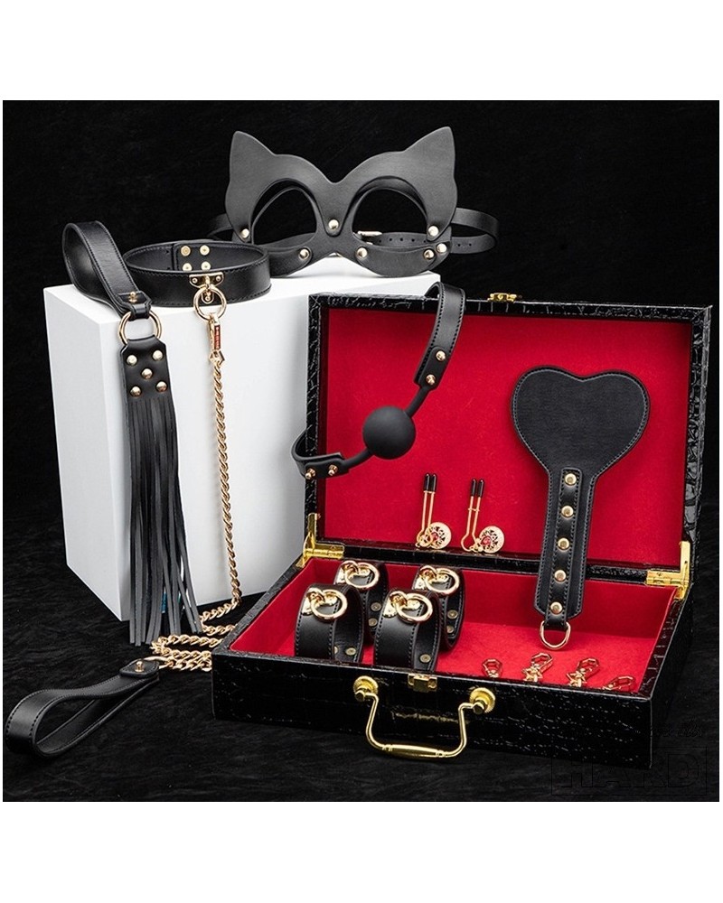 Kit 8 accessoires BDSM noir - Secret Play – Only Love