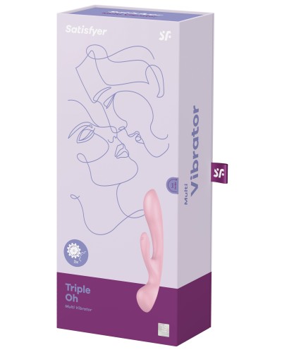 Vibro Rabbit Triple Oh Satisfyer 24cm pas cher