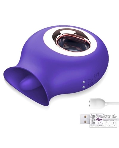 Stimulateur vibrant Licking Tongue Violet  pas cher