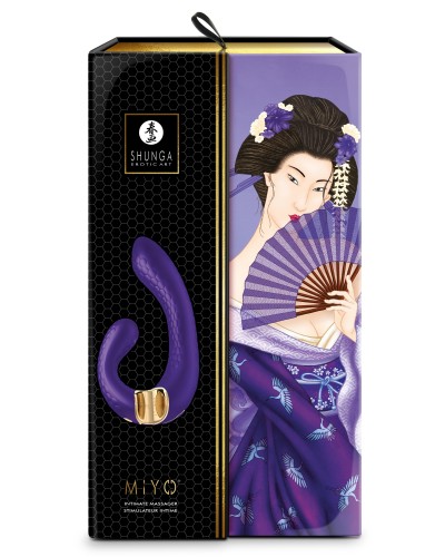 Double stimulateur intime Shunga Miyo Violet  pas cher