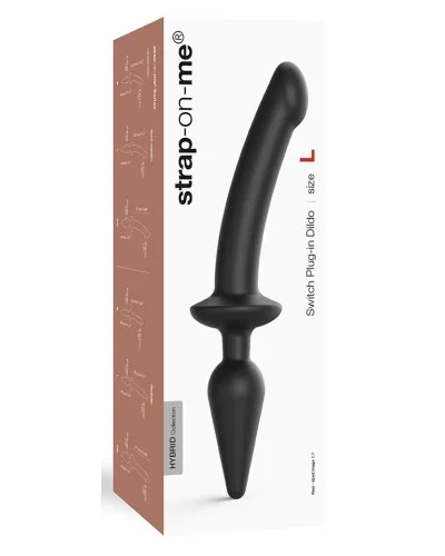 Plug Dildo Switch Strap-On-Me XXL 18 x 4cm Noir  pas cher