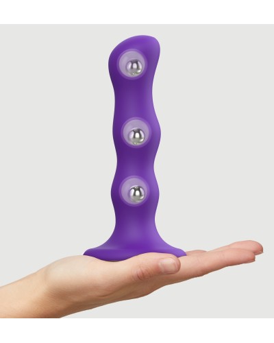 Plug Silicone Geisha Balls Strap-On-Me M 15 x 3.7cm Violet