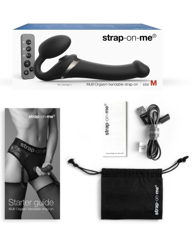 Dildo Multi Orgasm Strap-On-Me XL 16 x 4.7cm Noir
