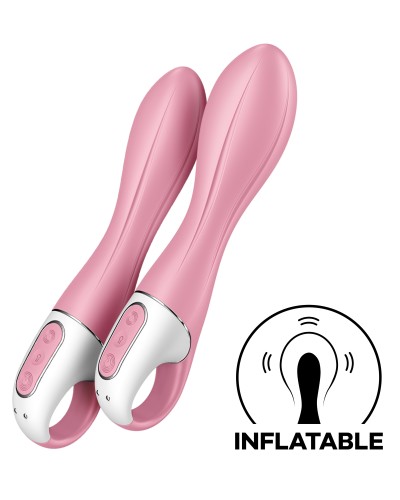 Vibro gonflable Air Pump Vibrator 2 Satisfyer 12 x 3.5cm Rose