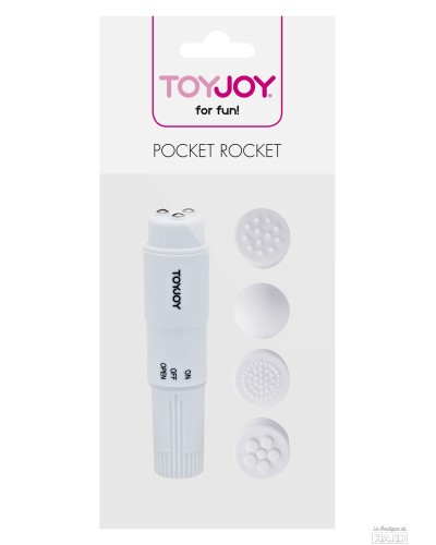 Mini Stimulateur de clitoris Pocket Rocket Blanc