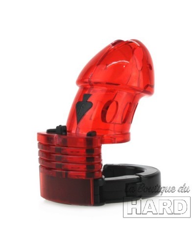 Cage de chasteté ajustable 10 x 3.5cm Rouge