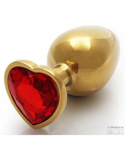 Bijou anal Heart Gem L 8 x 4cm Doré-Rouge