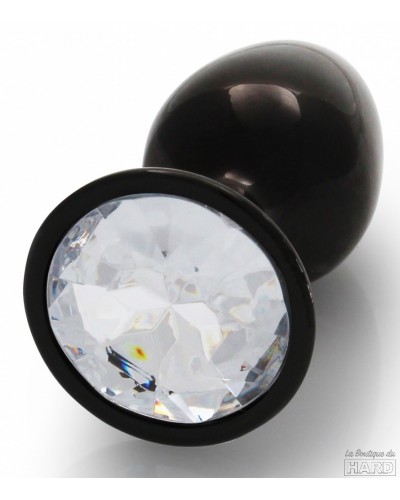 Bijou anal Round Gem S 6 x 2.6cm Noir-transparent