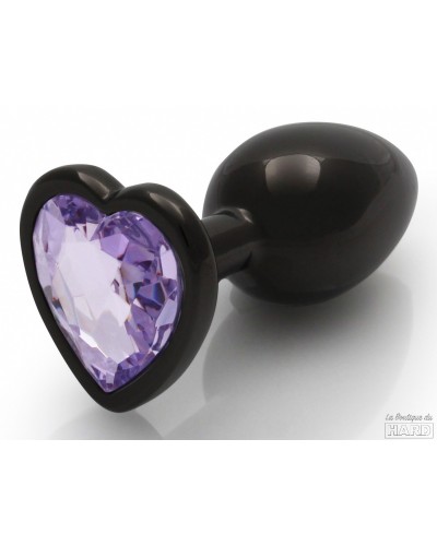 Bijou anal Heart Gem S 6 x 2.6cm Noir-Violet