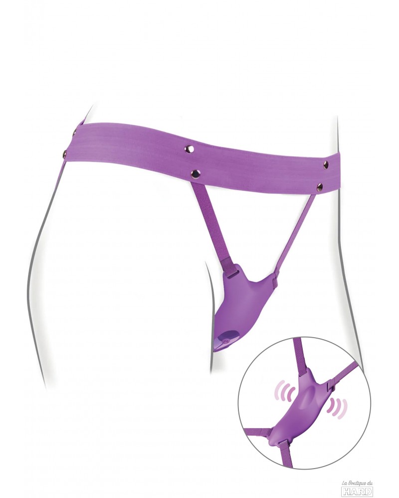 Vibro de culotte avec harnais Ultimate Butterfly Violet sur la Boutique du Hard