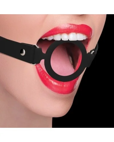 Bâillon en silicone Ring Gag 40mm Noir sur la Boutique du Hard