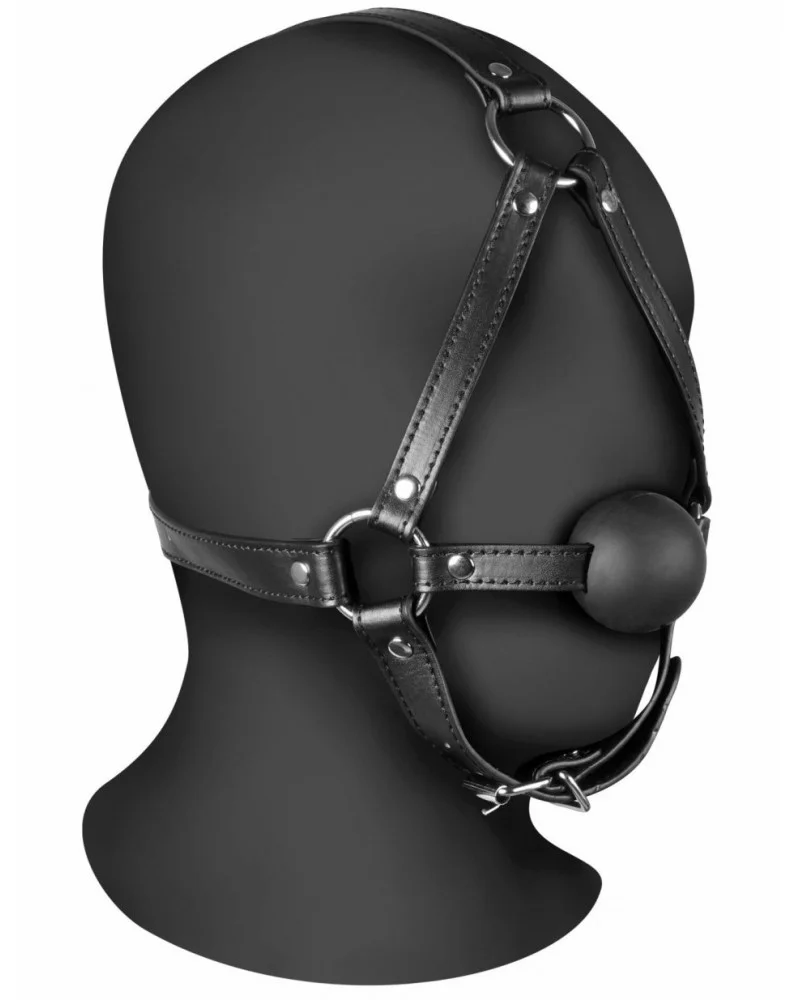 Bâillon Muselière avec boule Gag Xtreme Noir sur la Boutique du Hard