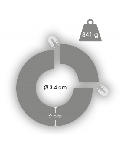 Ballstretcher magnétique Stretcheo 34 mm - Hauteur 2 cm - Poids 325g sur la Boutique du Hard